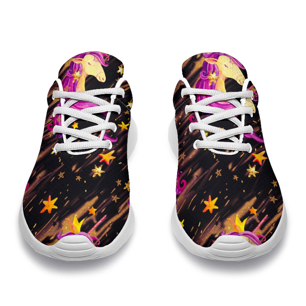 Star Fairy Unicorn Pattern Print Sport Shoes GearFrost