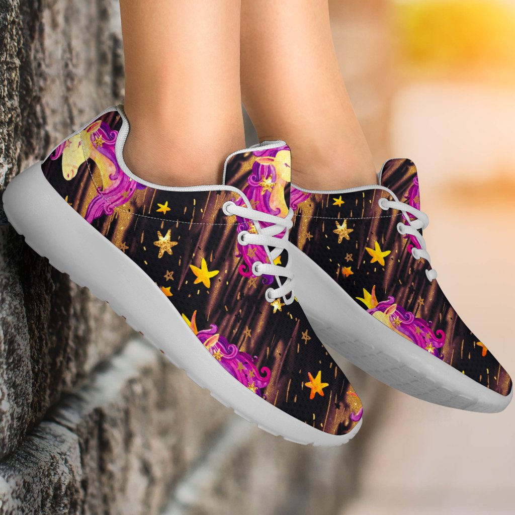 Star Fairy Unicorn Pattern Print Sport Shoes GearFrost