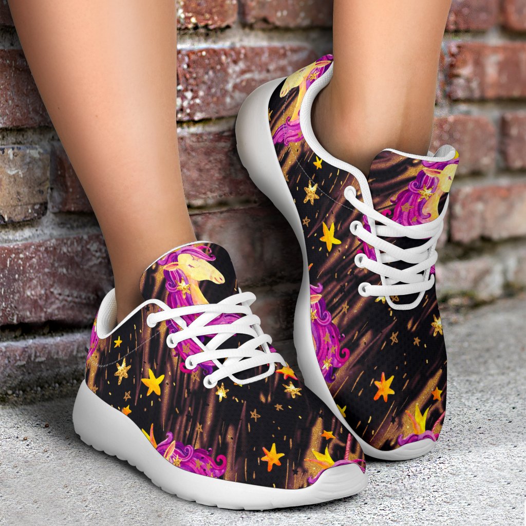 Star Fairy Unicorn Pattern Print Sport Shoes GearFrost