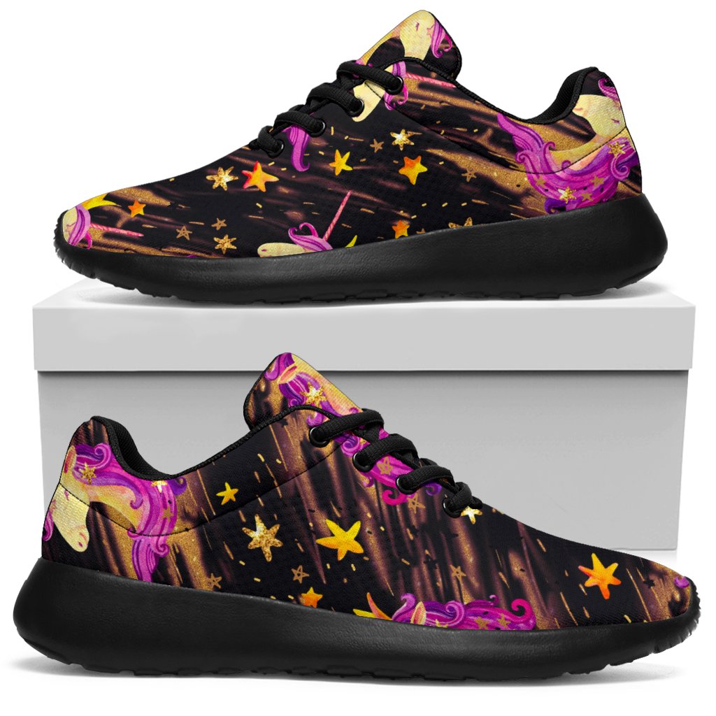 Star Fairy Unicorn Pattern Print Sport Shoes GearFrost