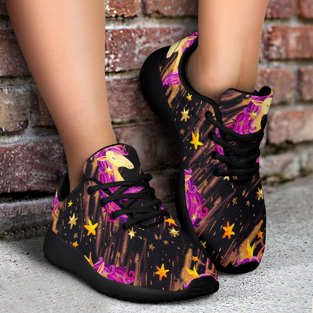 Star Fairy Unicorn Pattern Print Sport Shoes GearFrost