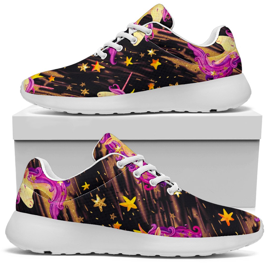 Star Fairy Unicorn Pattern Print Sport Shoes GearFrost