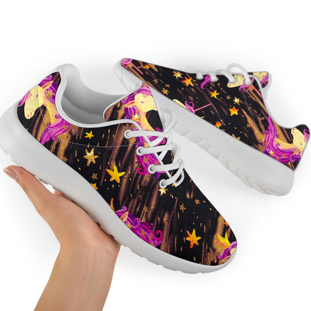 Star Fairy Unicorn Pattern Print Sport Shoes GearFrost