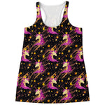 Star Fairy Unicorn Pattern Print Women's Racerback Tank Top