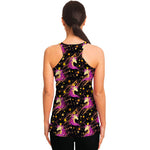 Star Fairy Unicorn Pattern Print Women's Racerback Tank Top