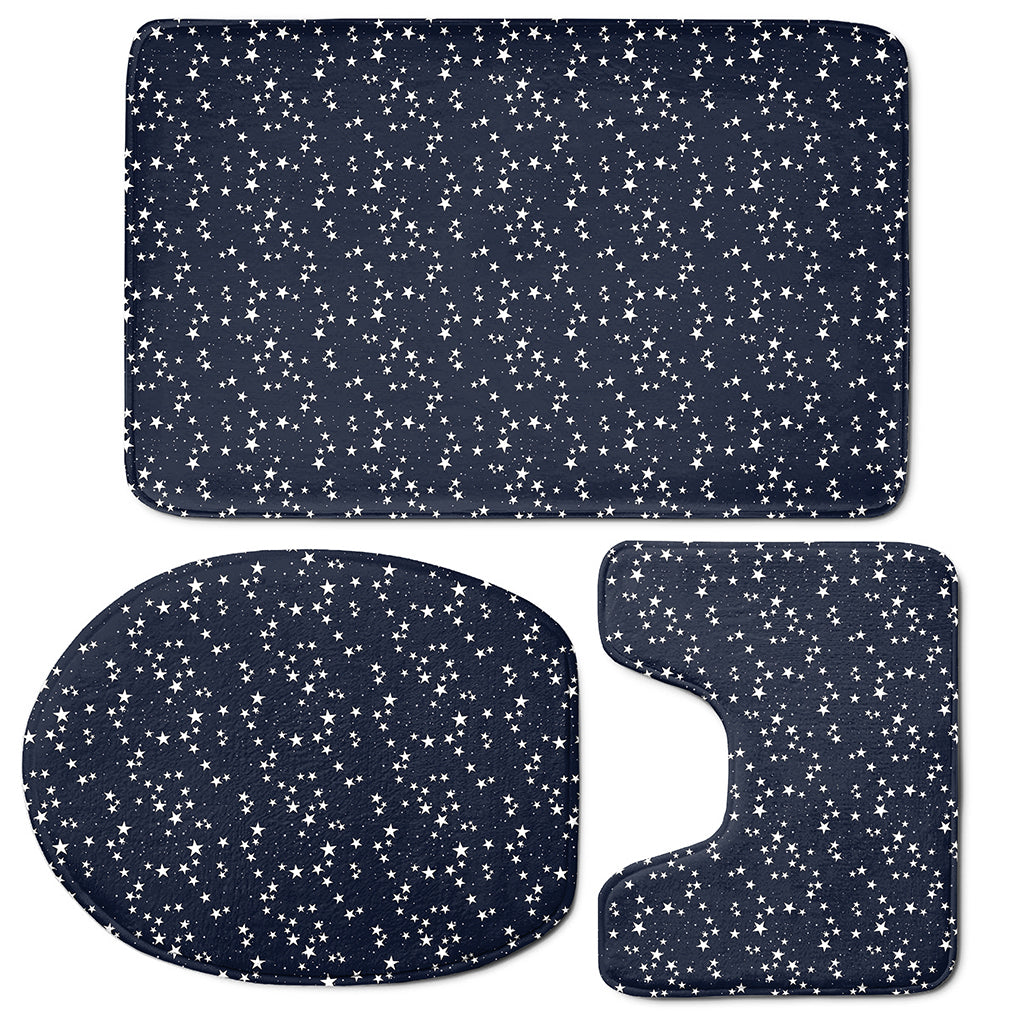 Star Sky Pattern Print 3 Piece Bath Mat Set