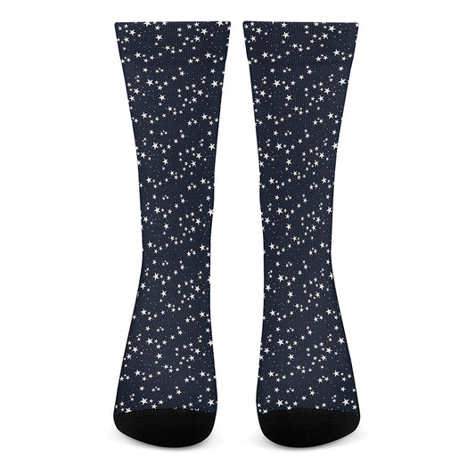 Star Sky Pattern Print Crew Socks