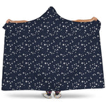 Star Sky Pattern Print Hooded Blanket