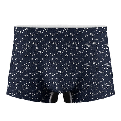 Star Sky Pattern Print Men's Boxer Briefs