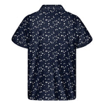 Star Sky Pattern Print Men's Short Sleeve Shirt