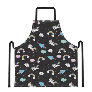 Star Space Unicorn Pattern Print Apron