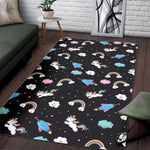 Star Space Unicorn Pattern Print Area Rug GearFrost
