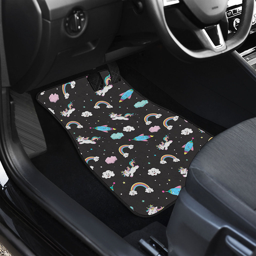 Star Space Unicorn Pattern Print Front Car Floor Mats