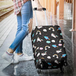 Star Space Unicorn Pattern Print Luggage Cover GearFrost