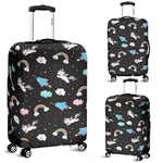 Star Space Unicorn Pattern Print Luggage Cover GearFrost