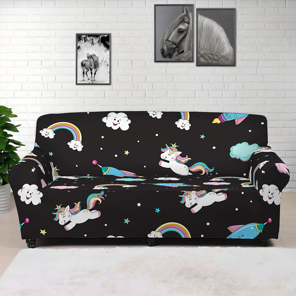 Star Space Unicorn Pattern Print Sofa Cover