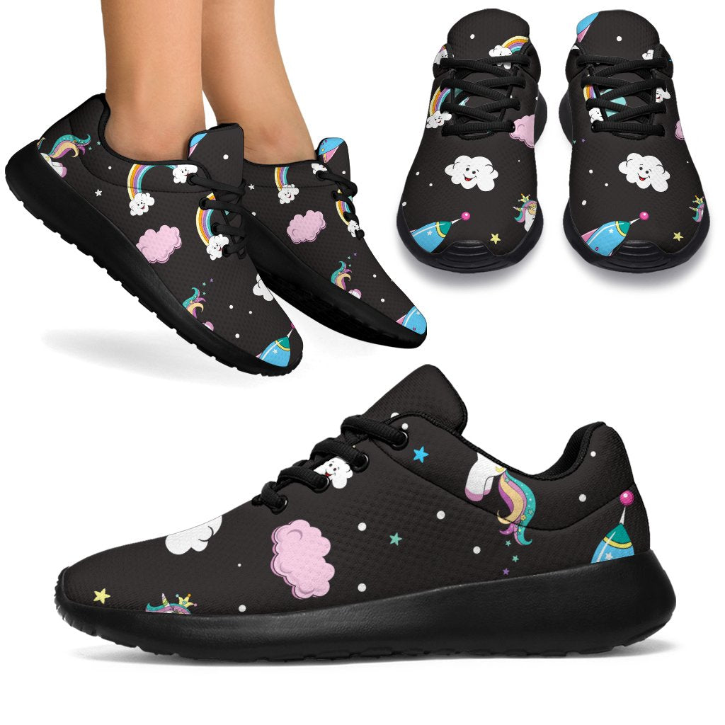 Star Space Unicorn Pattern Print Sport Shoes GearFrost