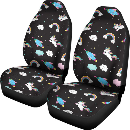 Star Space Unicorn Pattern Print Universal Fit Car Seat Covers