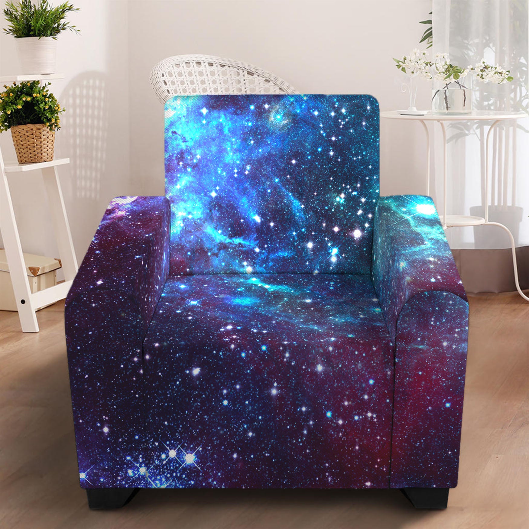 Starfield Nebula Galaxy Space Print Armchair Slipcover