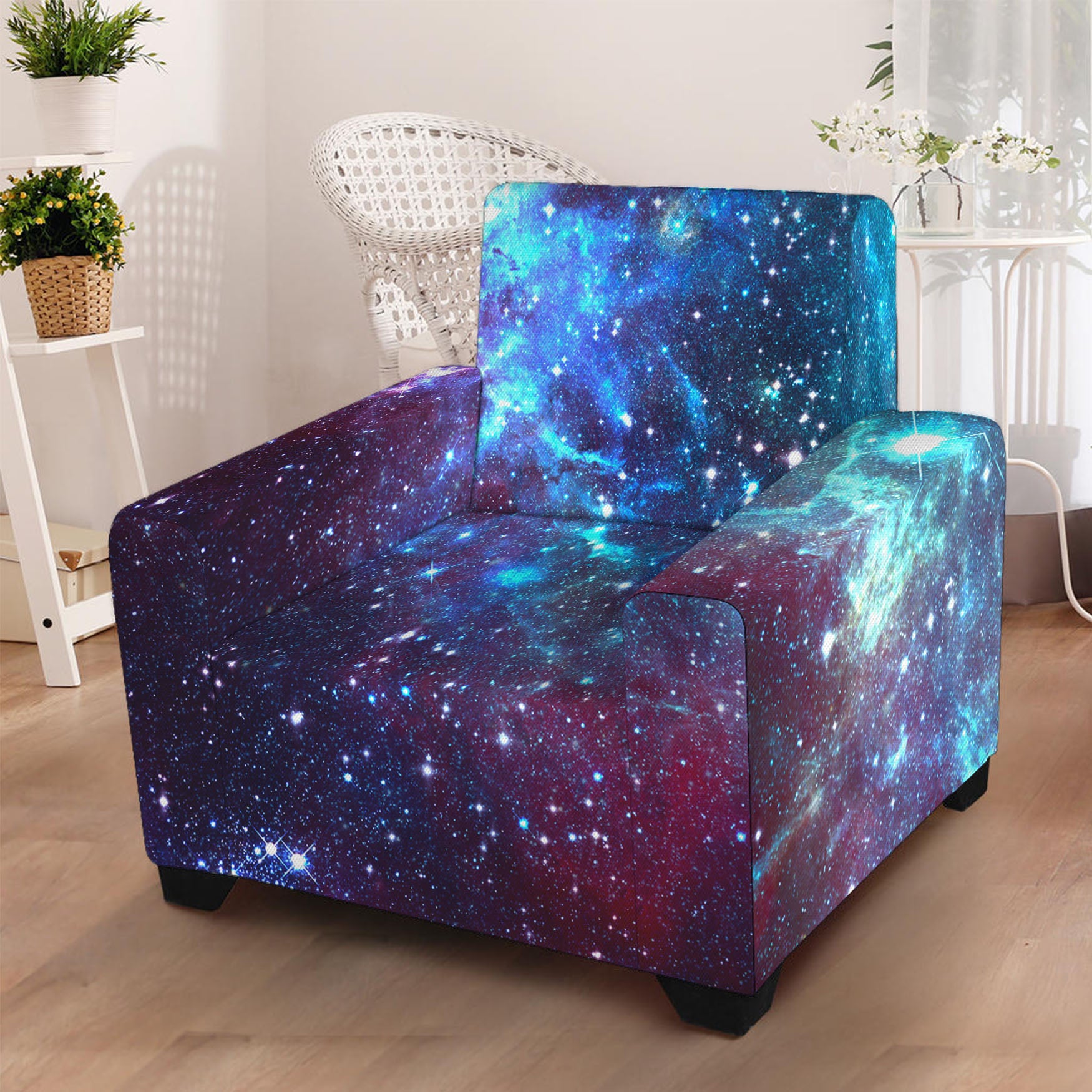 Starfield Nebula Galaxy Space Print Armchair Slipcover