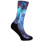 Starfield Nebula Galaxy Space Print Crew Socks