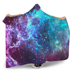 Starfield Nebula Galaxy Space Print Hooded Blanket