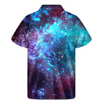 Starfield Nebula Galaxy Space Print Men's Short Sleeve Shirt