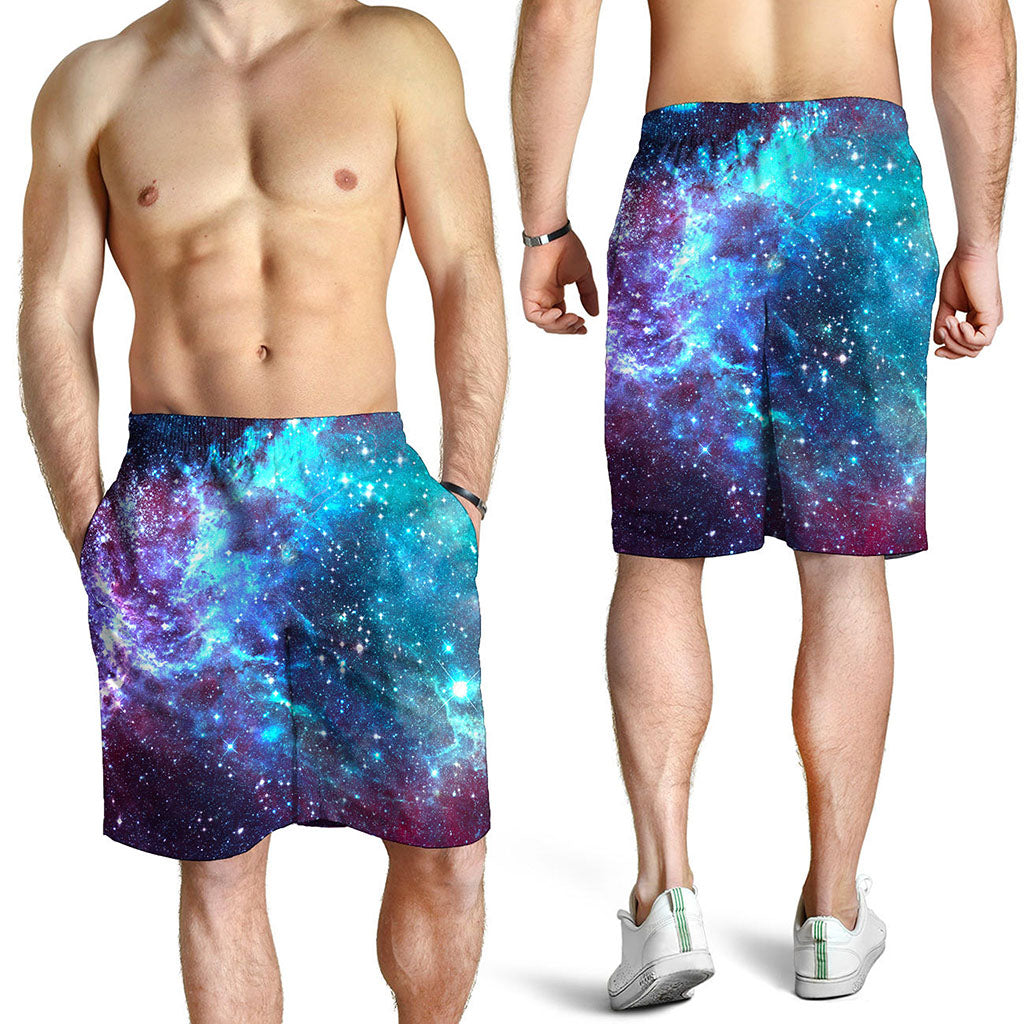 Starfield Nebula Galaxy Space Print Men's Shorts