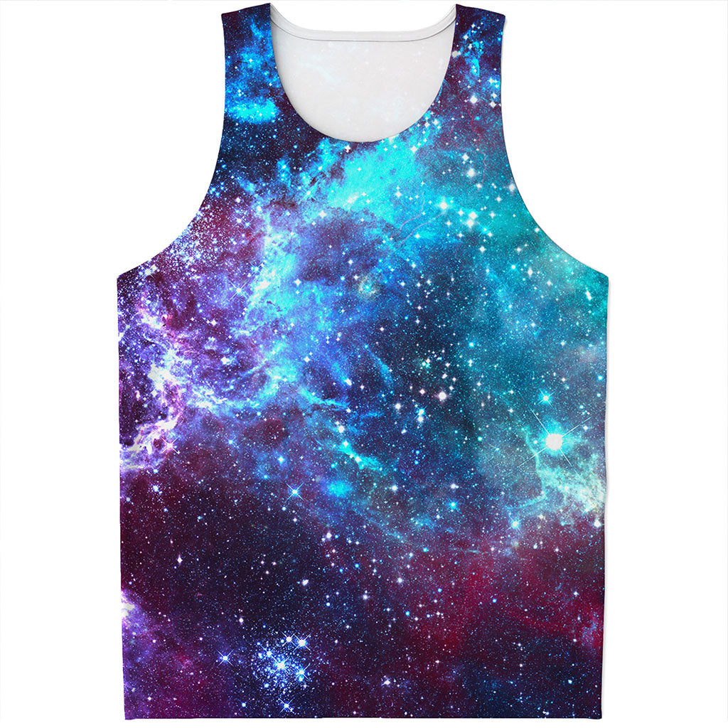 Starfield Nebula Galaxy Space Print Men's Tank Top