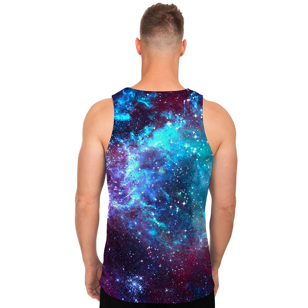 Starfield Nebula Galaxy Space Print Men's Tank Top