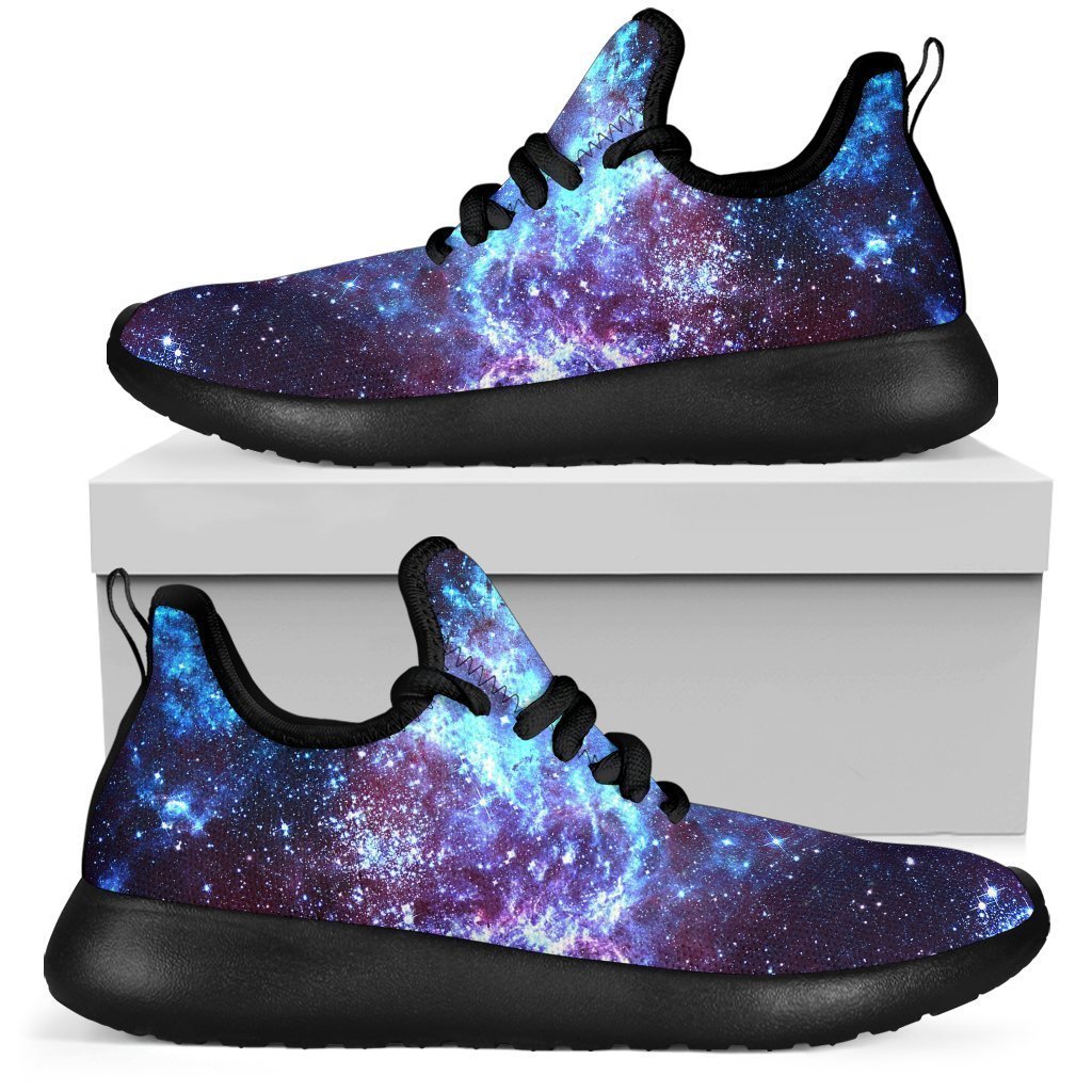 Starfield Nebula Galaxy Space Print Mesh Knit Shoes GearFrost