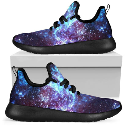 Starfield Nebula Galaxy Space Print Mesh Knit Shoes GearFrost