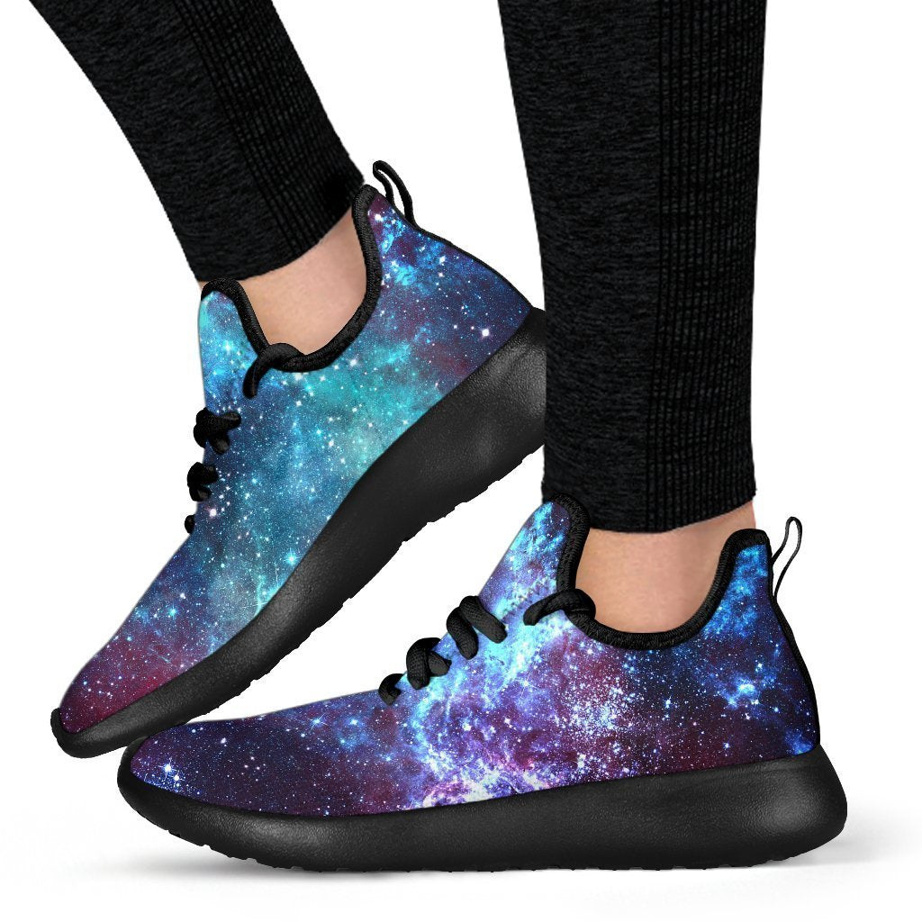 Starfield Nebula Galaxy Space Print Mesh Knit Shoes GearFrost