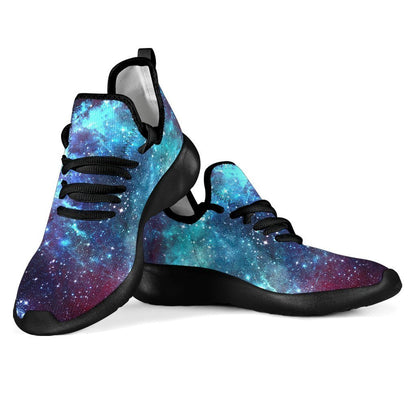 Starfield Nebula Galaxy Space Print Mesh Knit Shoes GearFrost
