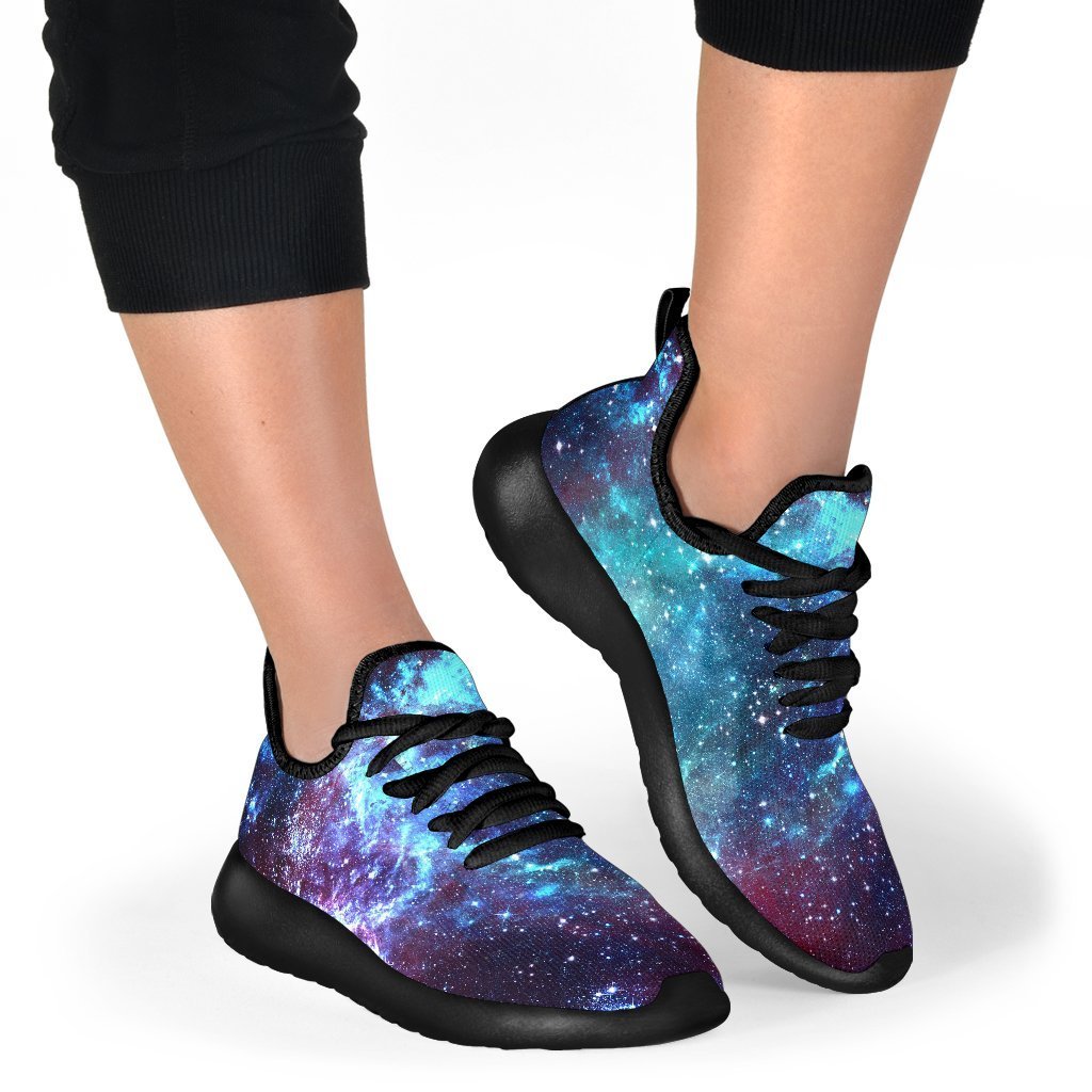 Starfield Nebula Galaxy Space Print Mesh Knit Shoes GearFrost