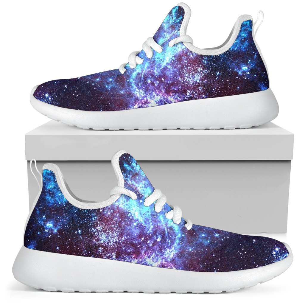 Starfield Nebula Galaxy Space Print Mesh Knit Shoes GearFrost