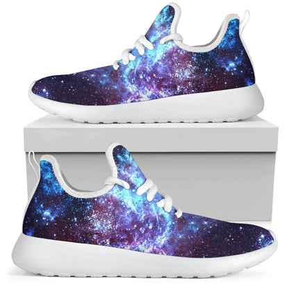 Starfield Nebula Galaxy Space Print Mesh Knit Shoes GearFrost