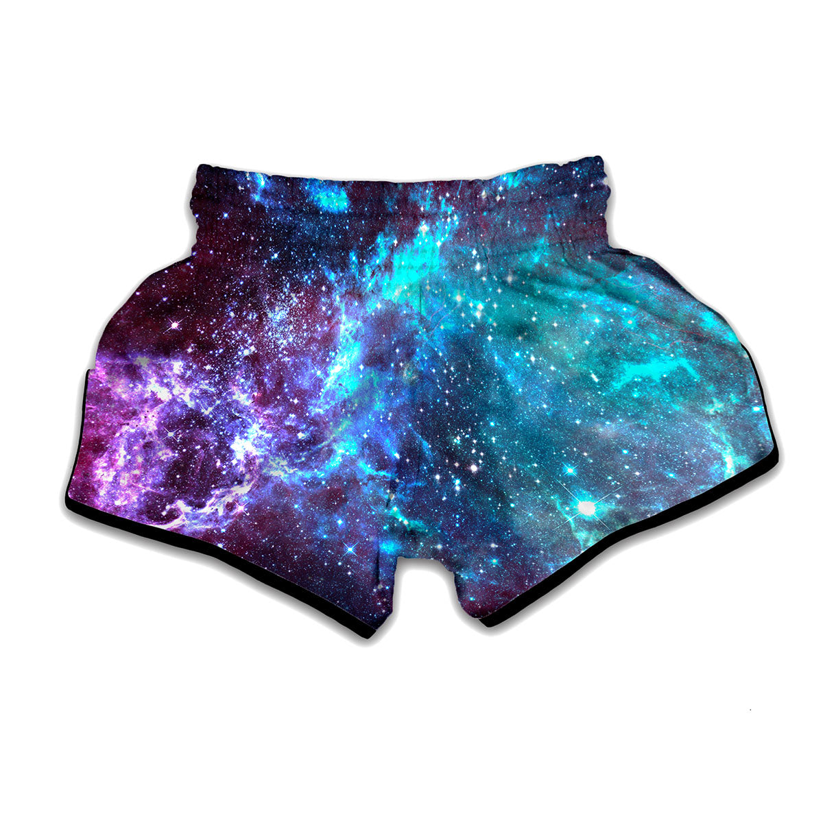 Starfield Nebula Galaxy Space Print Muay Thai Boxing Shorts