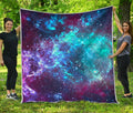 Starfield Nebula Galaxy Space Print Quilt