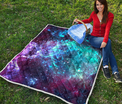 Starfield Nebula Galaxy Space Print Quilt