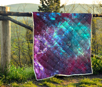 Starfield Nebula Galaxy Space Print Quilt