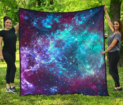 Starfield Nebula Galaxy Space Print Quilt