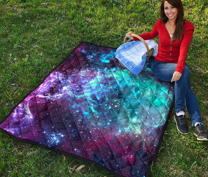 Starfield Nebula Galaxy Space Print Quilt