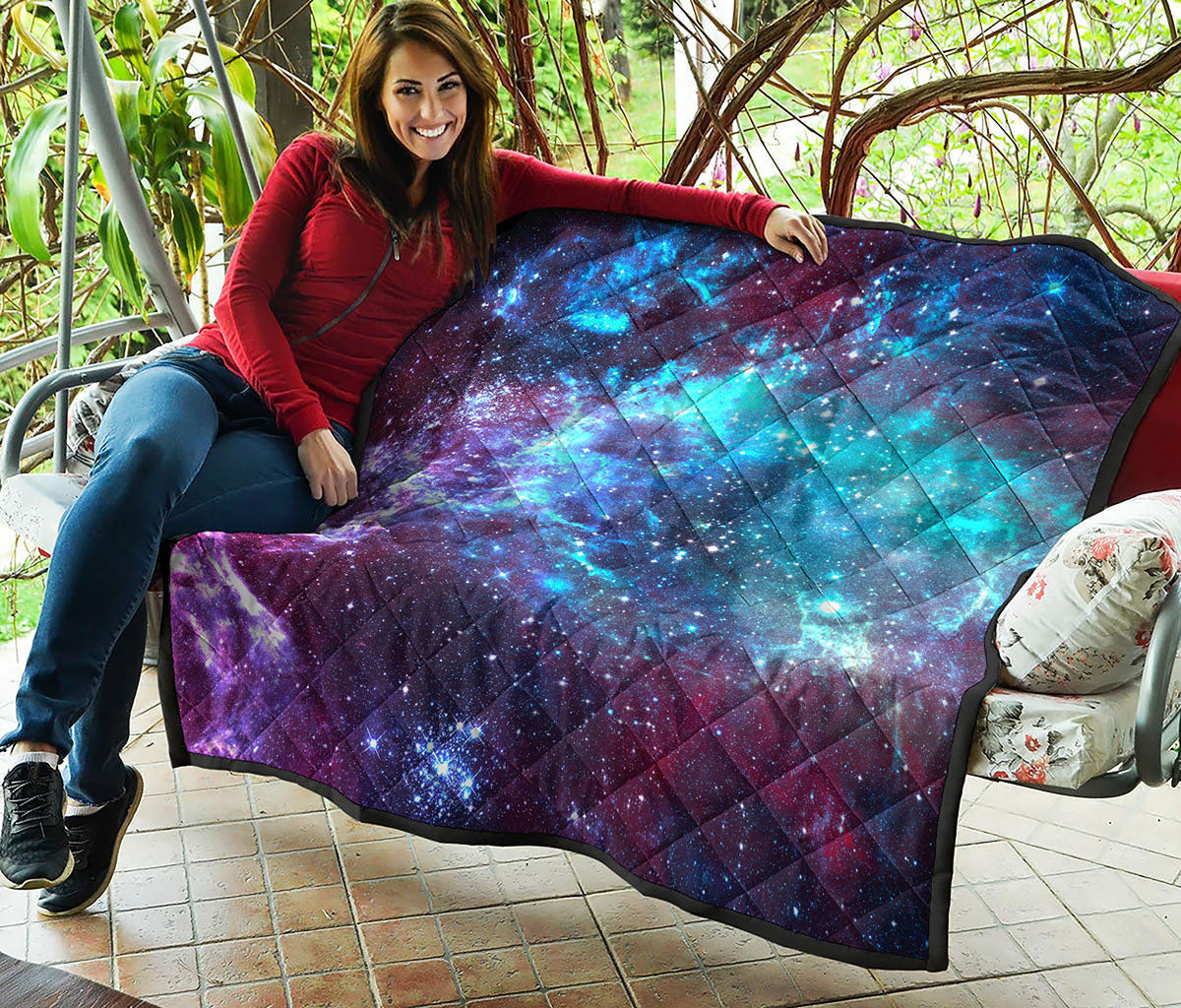 Starfield Nebula Galaxy Space Print Quilt