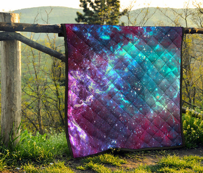 Starfield Nebula Galaxy Space Print Quilt