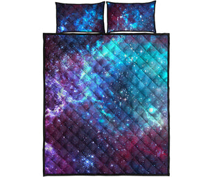 Starfield Nebula Galaxy Space Print Quilt Bed Set