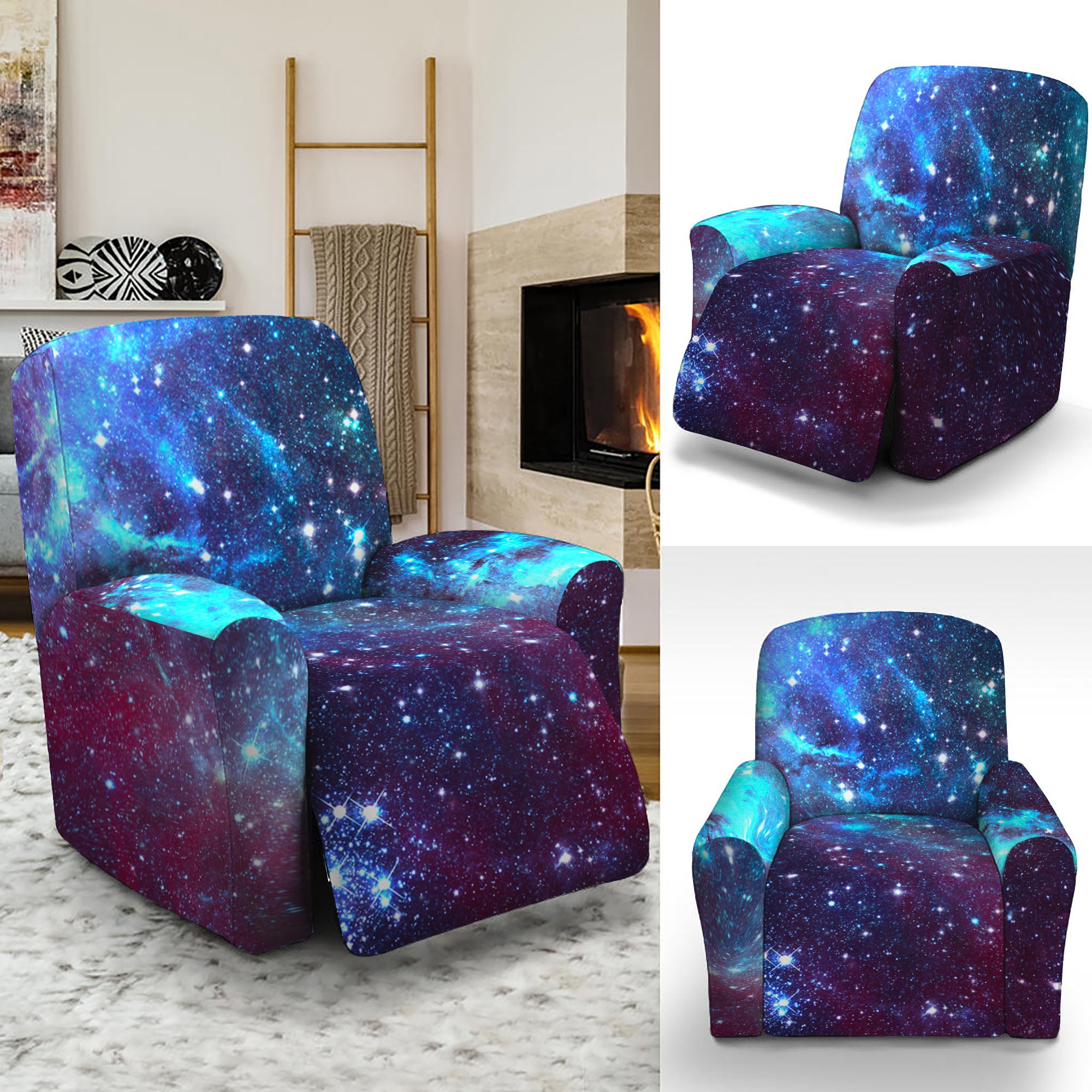 Starfield Nebula Galaxy Space Print Recliner Slipcover