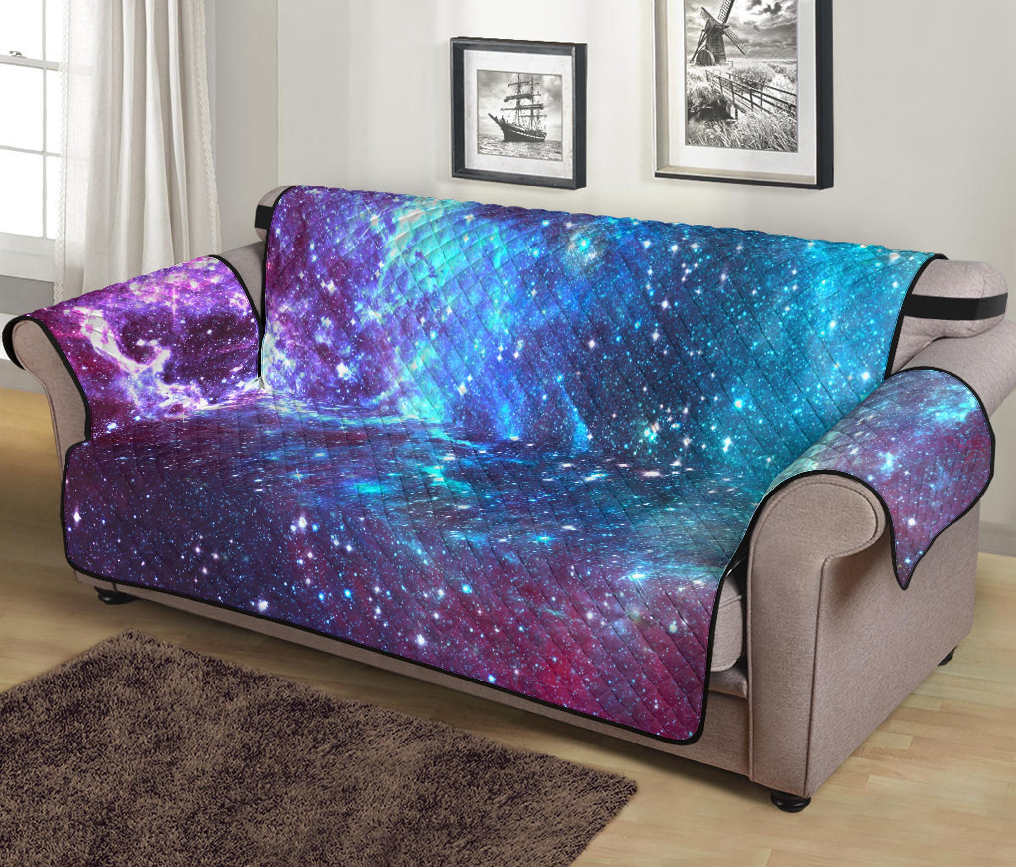 Starfield Nebula Galaxy Space Print Sofa Protector