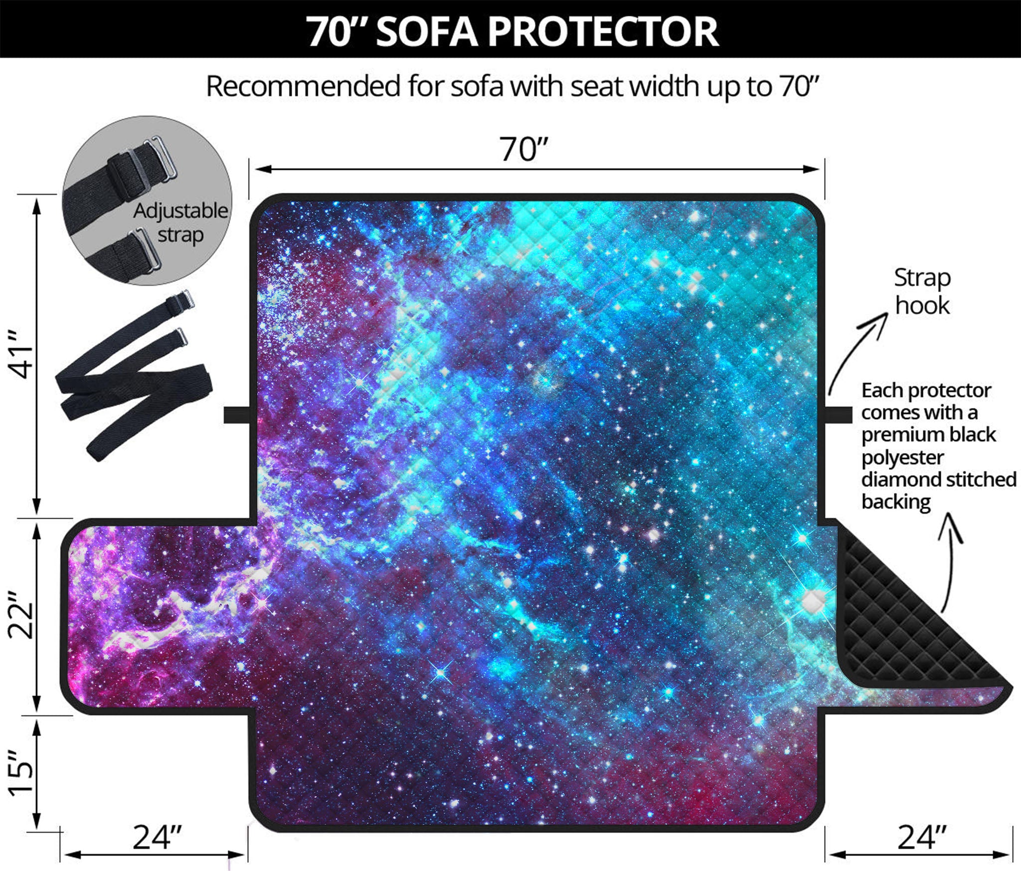 Starfield Nebula Galaxy Space Print Sofa Protector