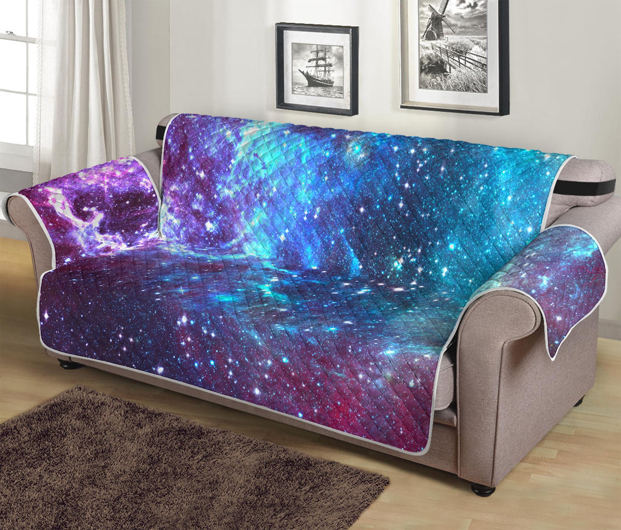 Starfield Nebula Galaxy Space Print Sofa Protector